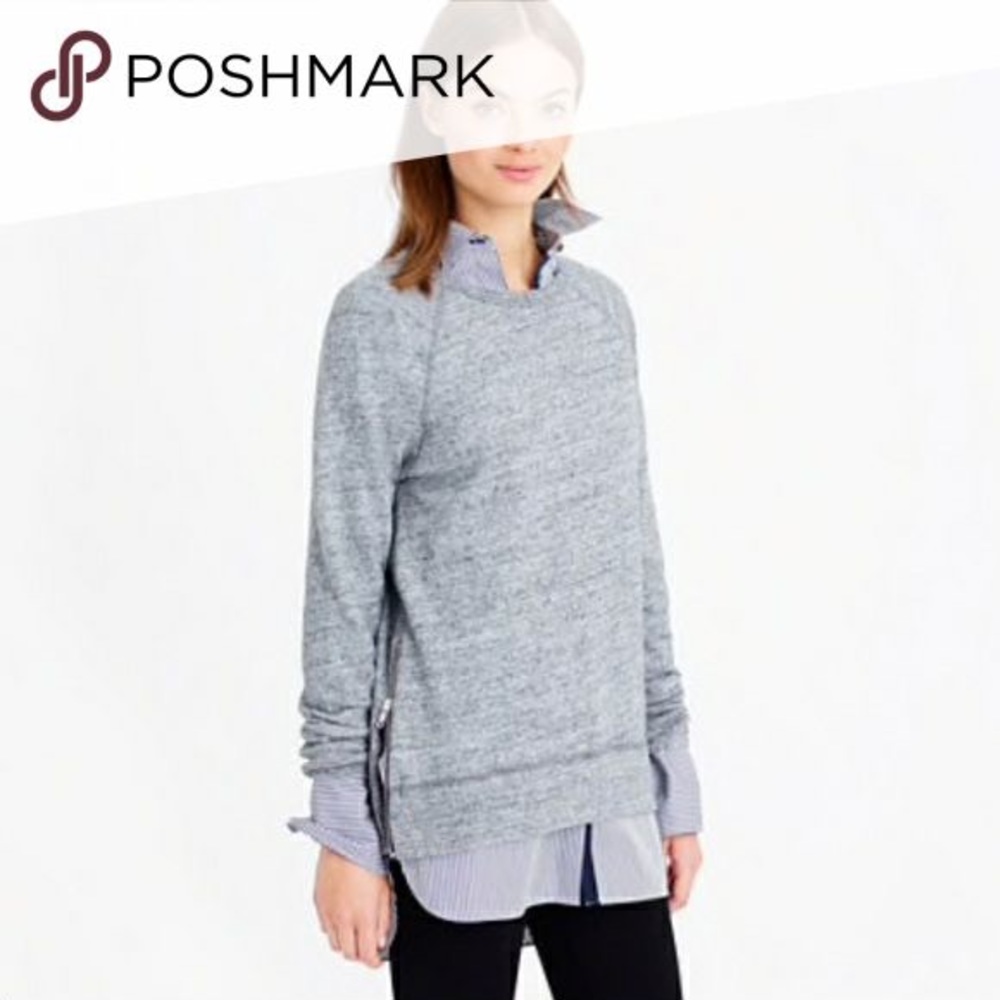 J Crew Side Zipper Sweat Shirt